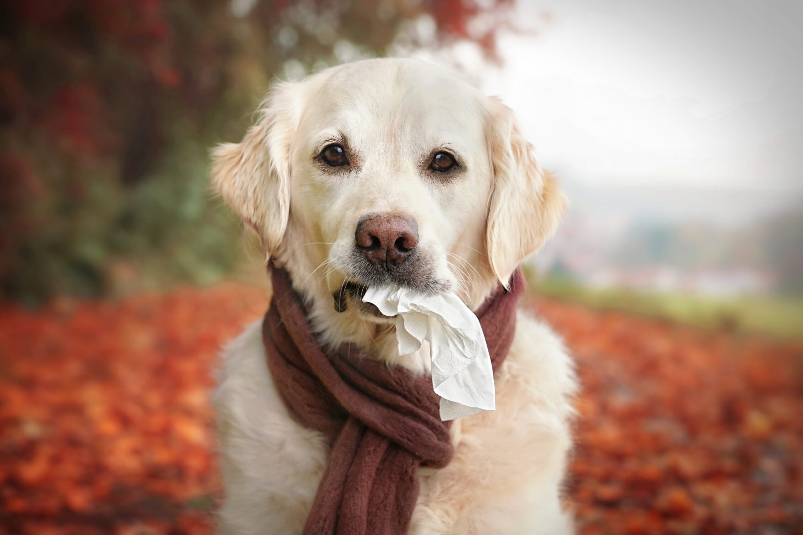 Hond kan bij een verkoudheid gaan niezen